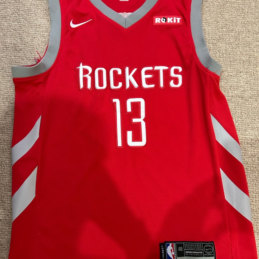 Nike Red and Gray Basketball Jersey